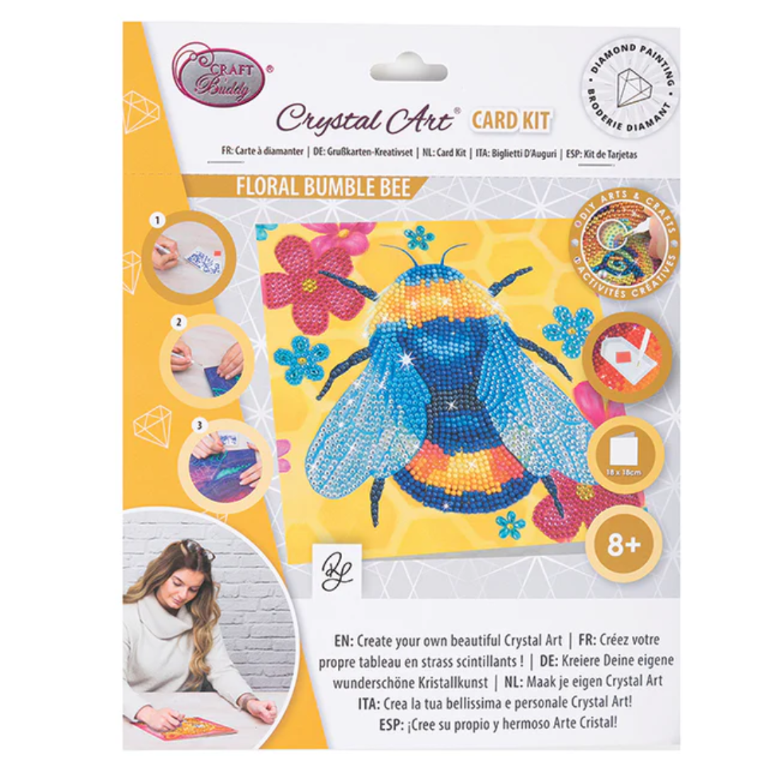 Crystal Art Card Kit - Floral Bee