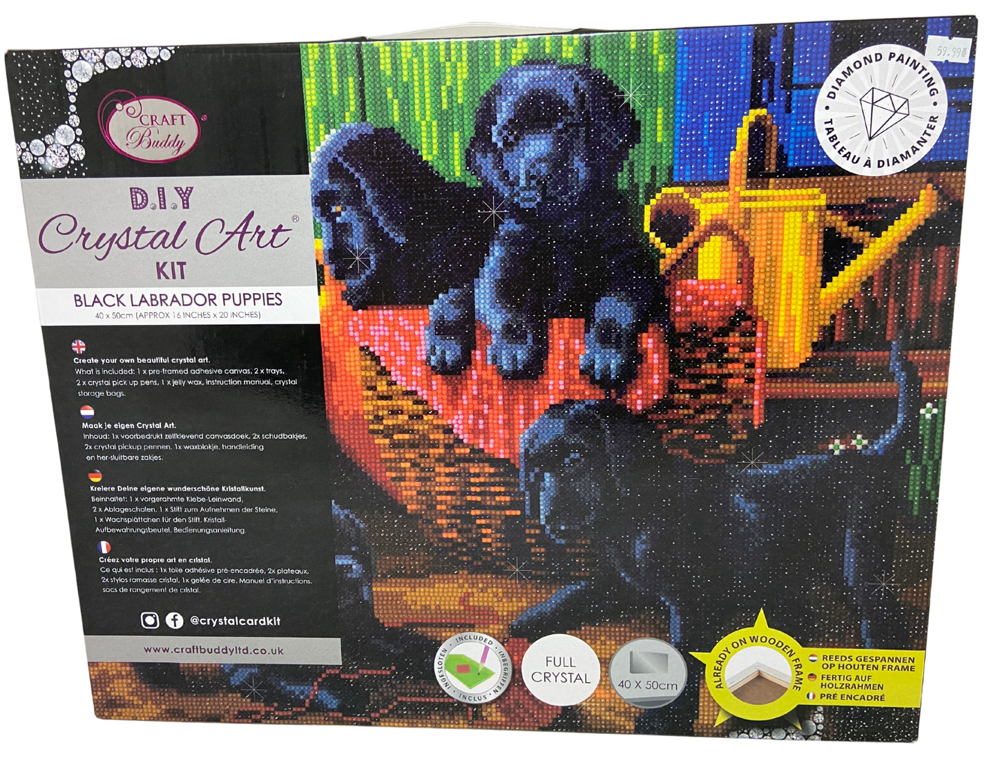 Crystal Art Kit XL - Black Lab