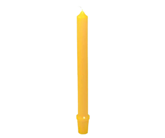 9 Inch Natural Beeswax Base Candlestick