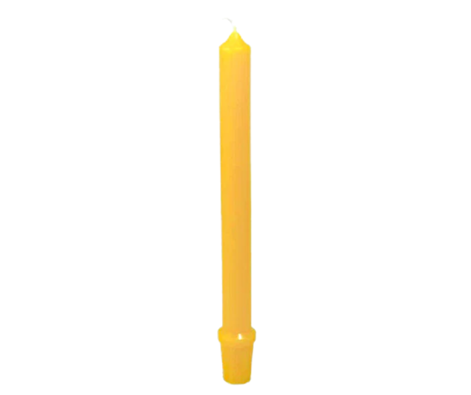 9 Inch Natural Beeswax Base Candlestick