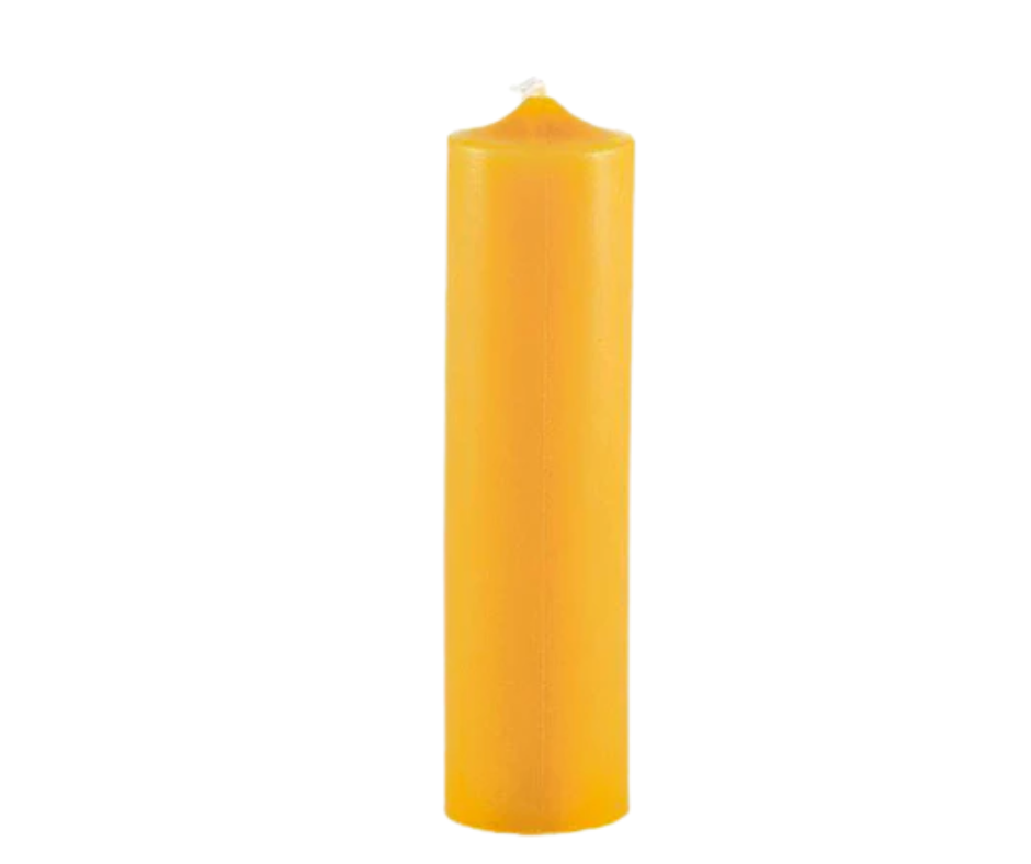 6 Inch Natural Beeswax Column Candlestick