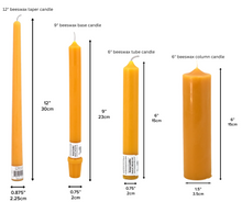 Load image into Gallery viewer, 6 Inch Natural Beeswax Column Candlestick
