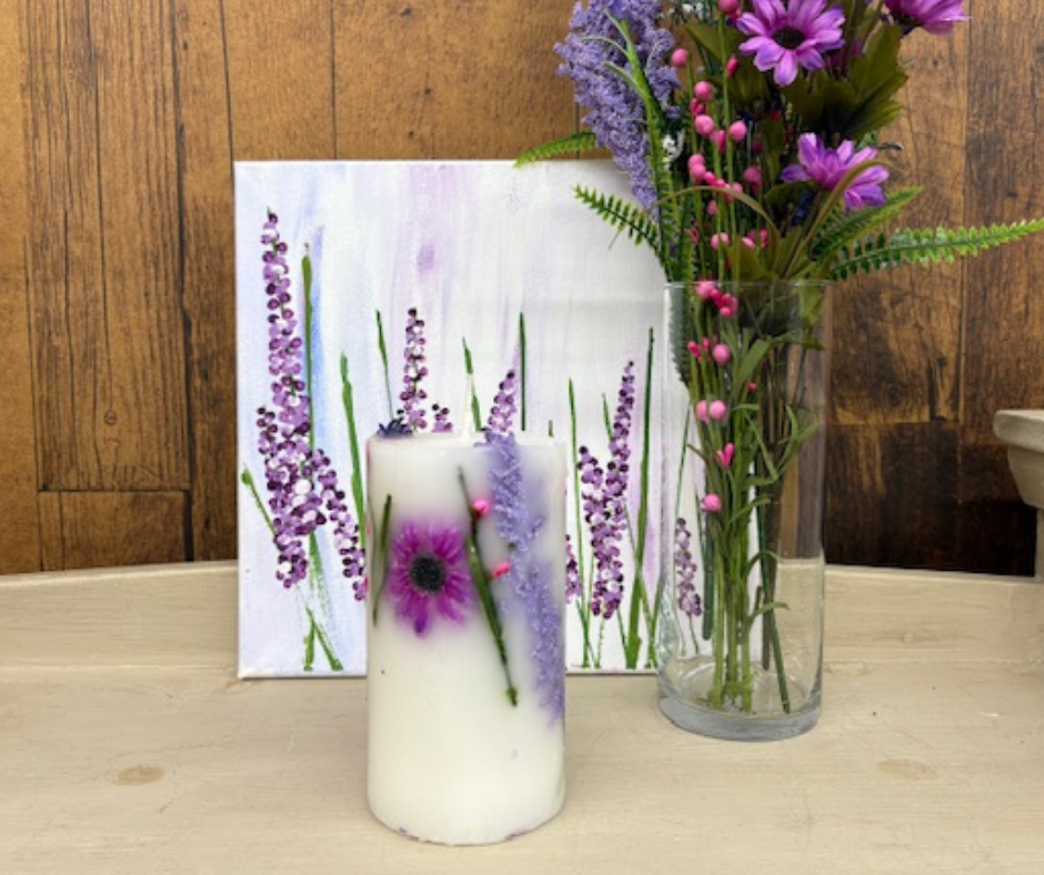Floral Embed Pillar Candle Workshop - June 20