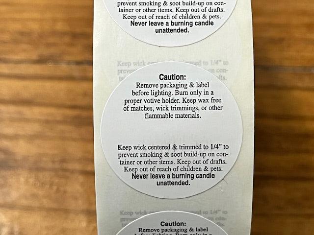 Votive Caution Labels