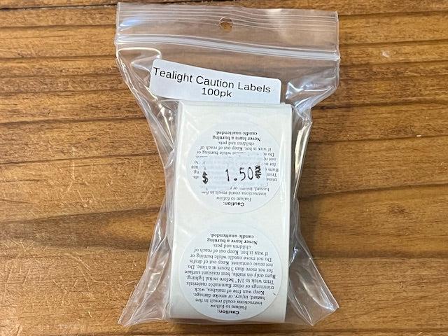 Tealight Caution labels