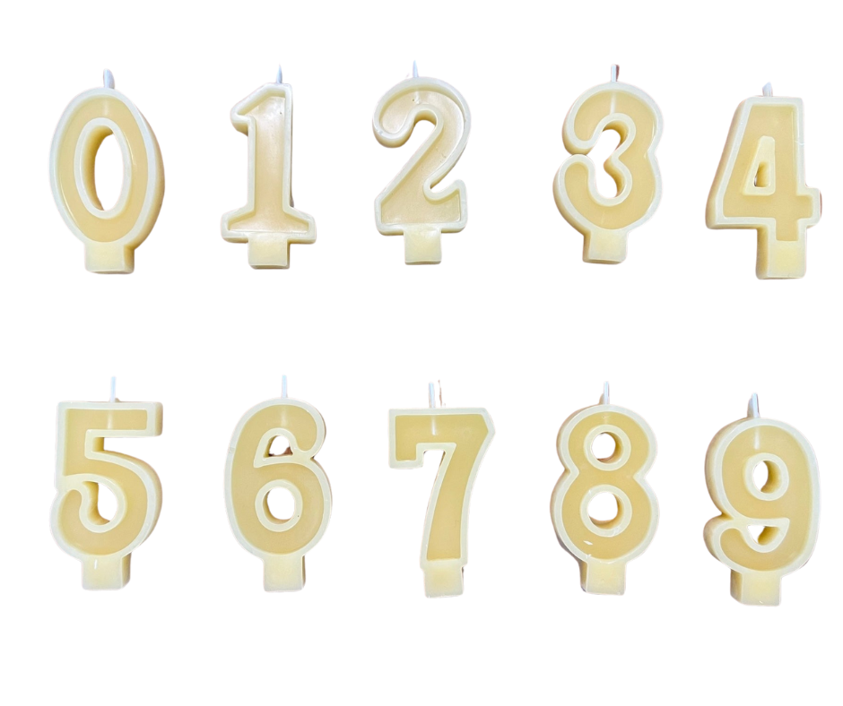 Beeswax Number Birthday Candles
