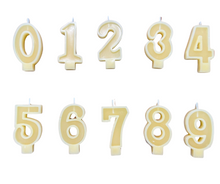 Load image into Gallery viewer, Beeswax Number Birthday Candles
