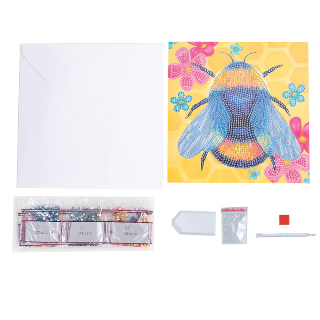 Crystal Art Card Kit - Floral Bee