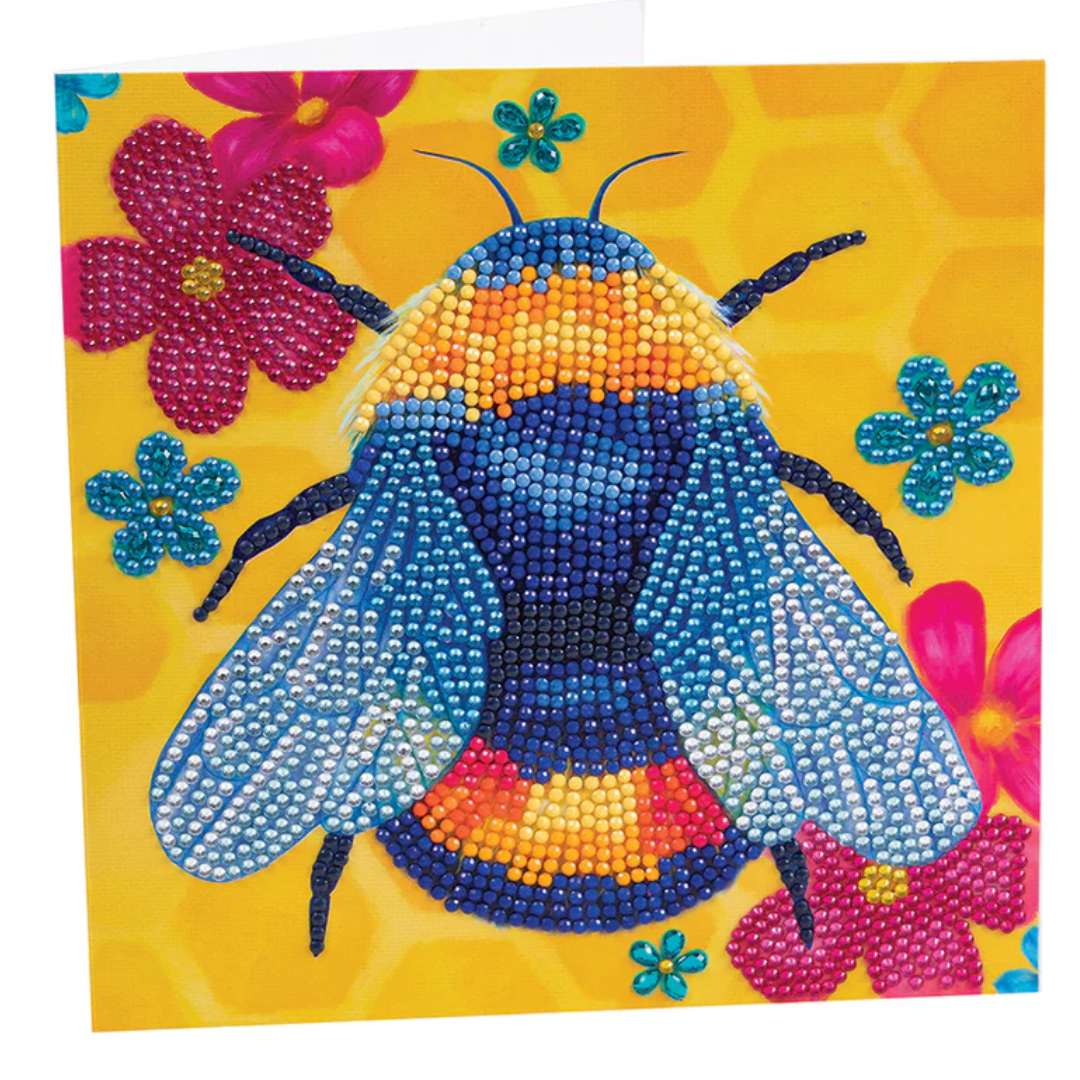 Crystal Art Card Kit - Floral Bee