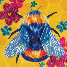 Load image into Gallery viewer, Crystal Art Card Kit - Floral Bee
