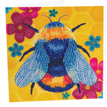 Load image into Gallery viewer, Crystal Art Card Kit - Floral Bee
