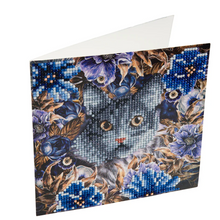 Load image into Gallery viewer, Crystal Art Card Kit - Cat
