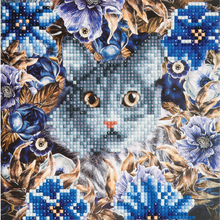 Load image into Gallery viewer, Crystal Art Card Kit - Cat
