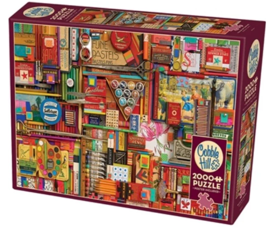 Vintage Art Supplies 2000 Piece Puzzle - Large Box