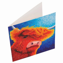 Load image into Gallery viewer, Crystal Art Card Kit - Highland Cow
