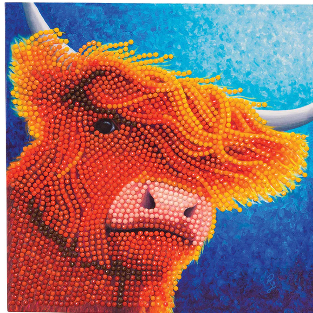 Crystal Art Card Kit - Highland Cow