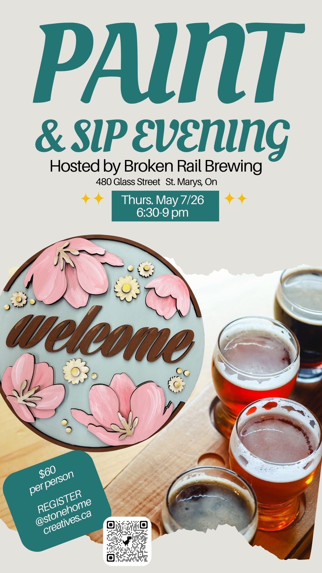 Paint & Sip - Spring Welcome @ Broken Rail Brewing
