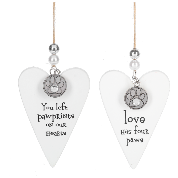 Pawprint Ornament Love