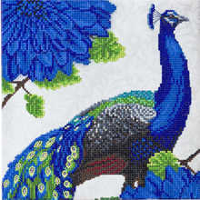 Load image into Gallery viewer, Crystal Art 12&quot;Canvas Kit-Flowering Peacock
