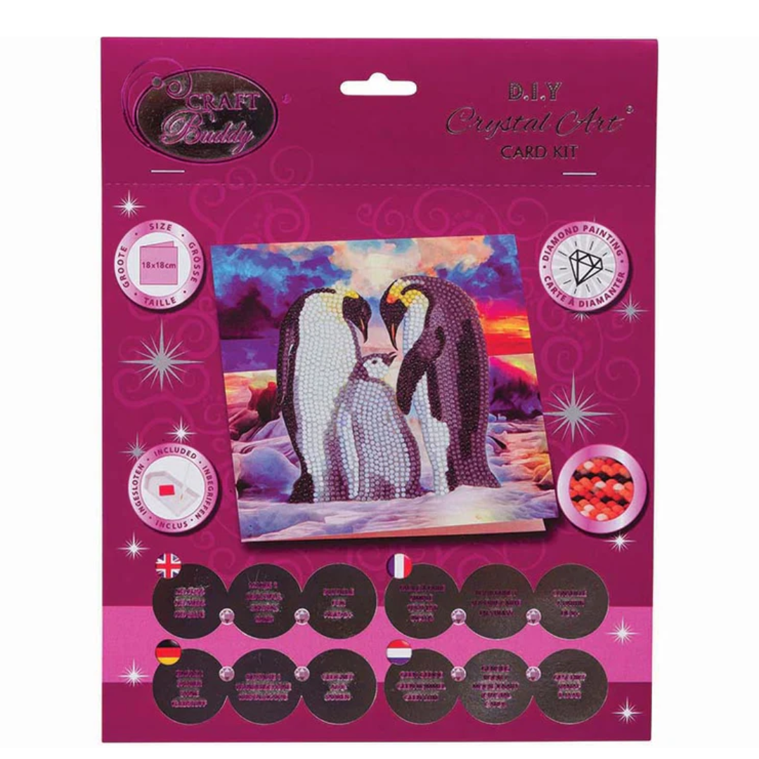 Crystal Art Card Kit - Penguin