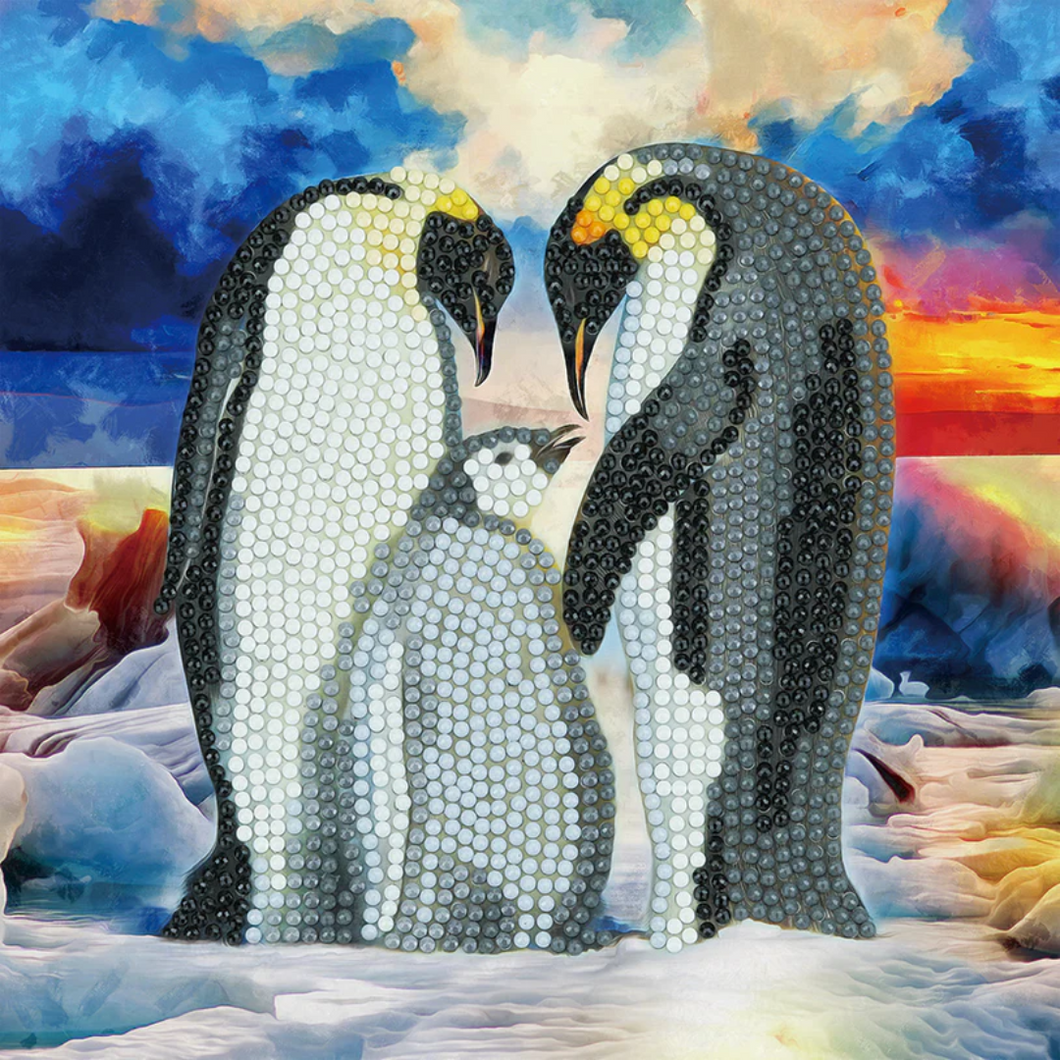 Crystal Art Card Kit - Penguin