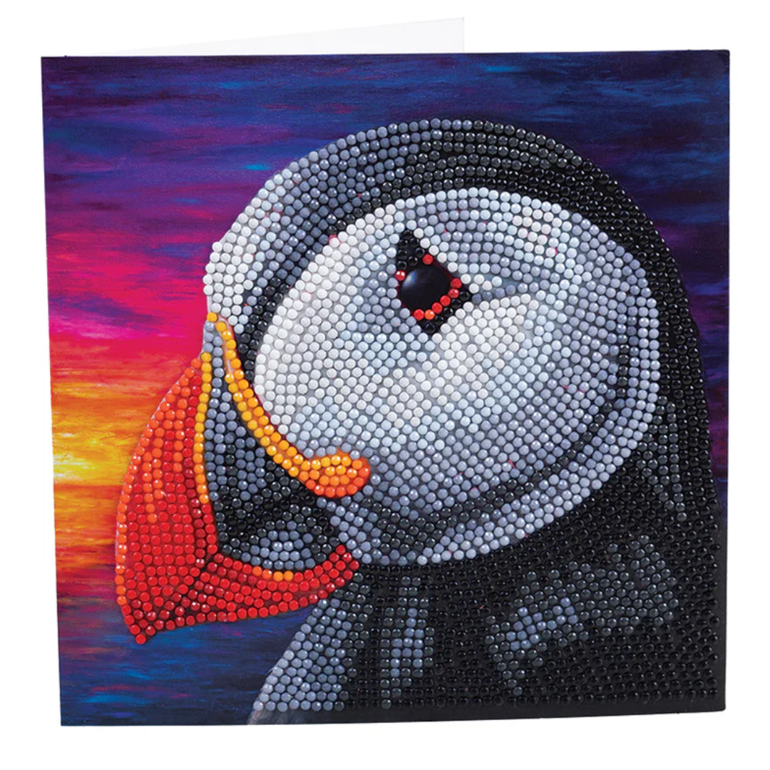 Crystal Art Card Kit - Puffin