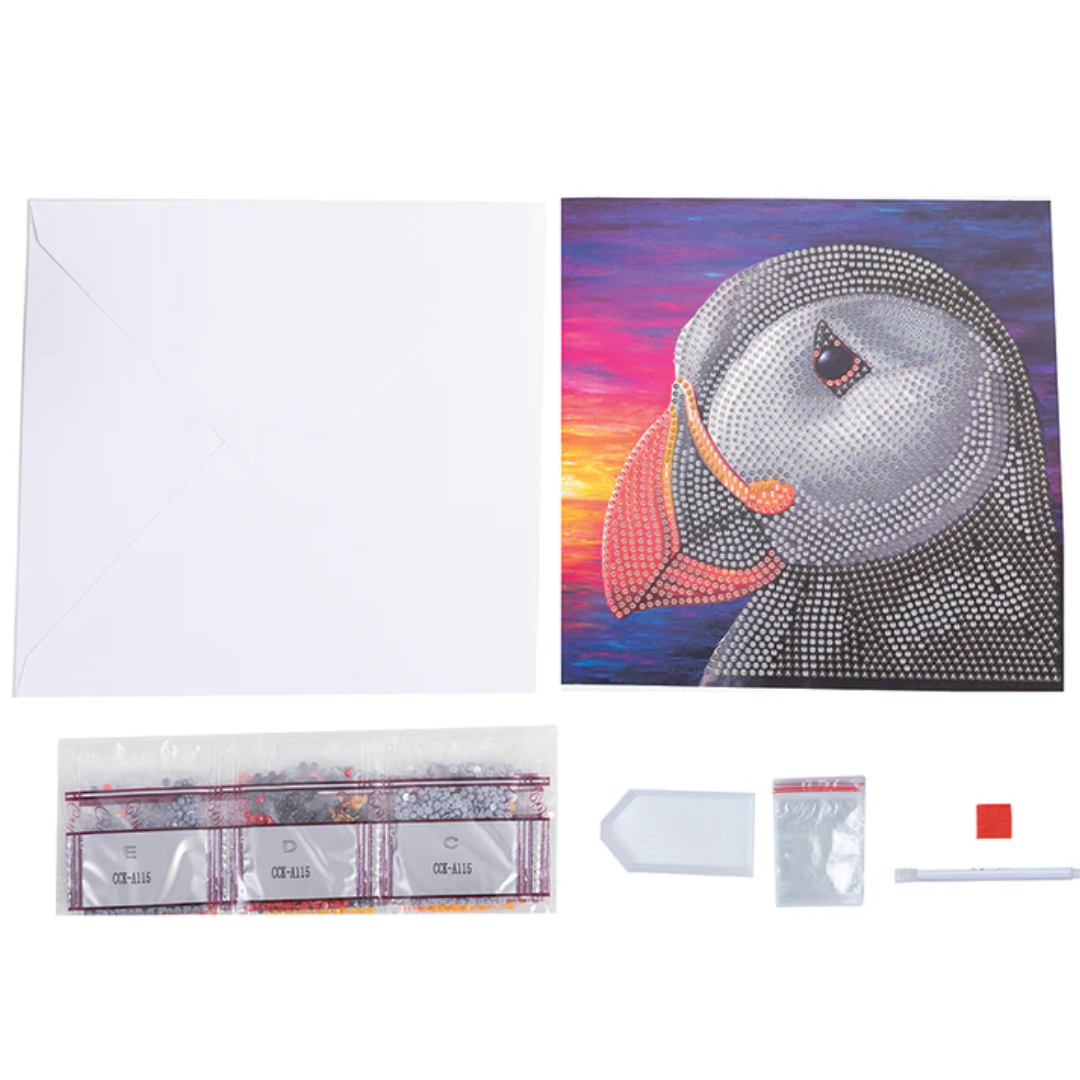 Crystal Art Card Kit - Puffin