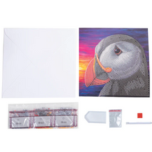 Load image into Gallery viewer, Crystal Art Card Kit - Puffin
