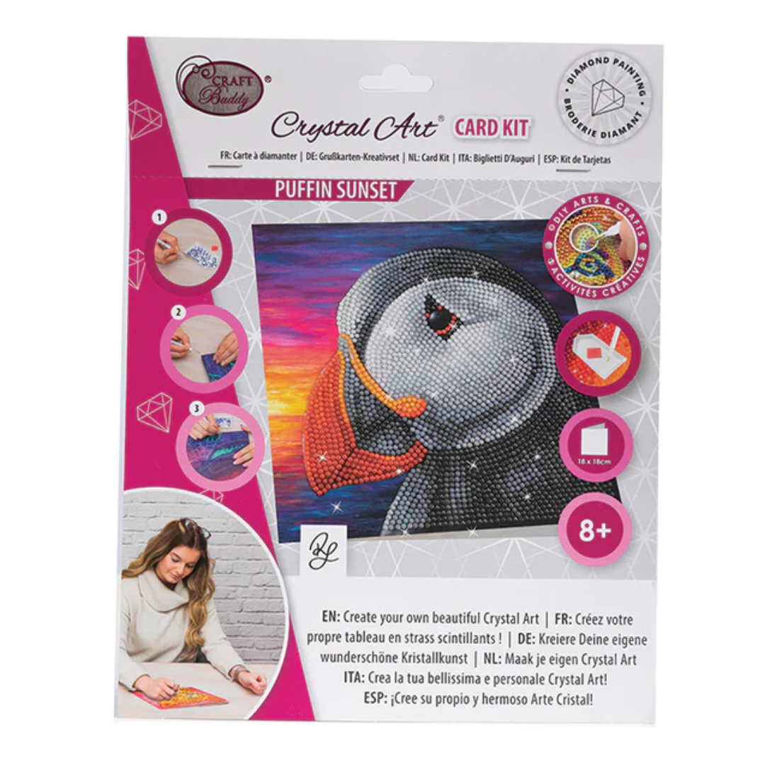 Crystal Art Card Kit - Puffin