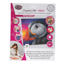 Load image into Gallery viewer, Crystal Art Card Kit - Puffin
