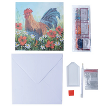 Load image into Gallery viewer, Crystal Art Card Kit - Rooster
