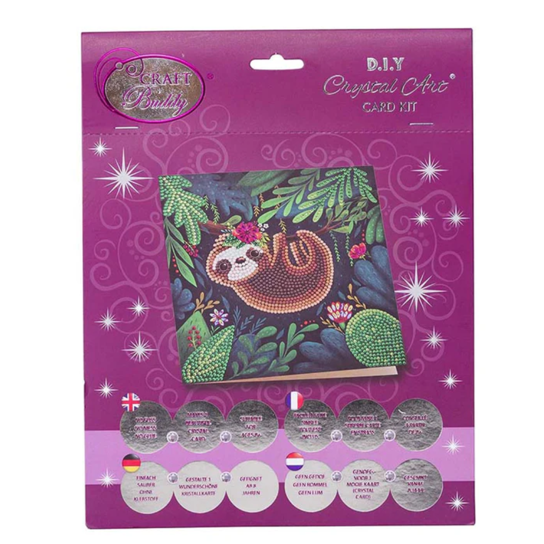 Crystal Art Card Kit - Sloth