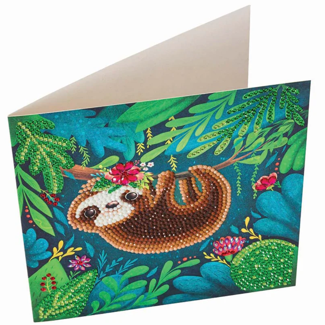 Crystal Art Card Kit - Sloth