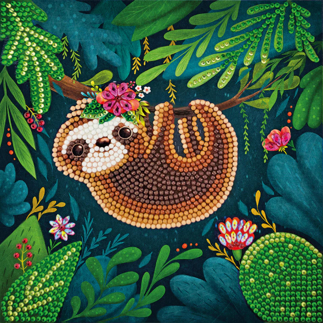 Crystal Art Card Kit - Sloth