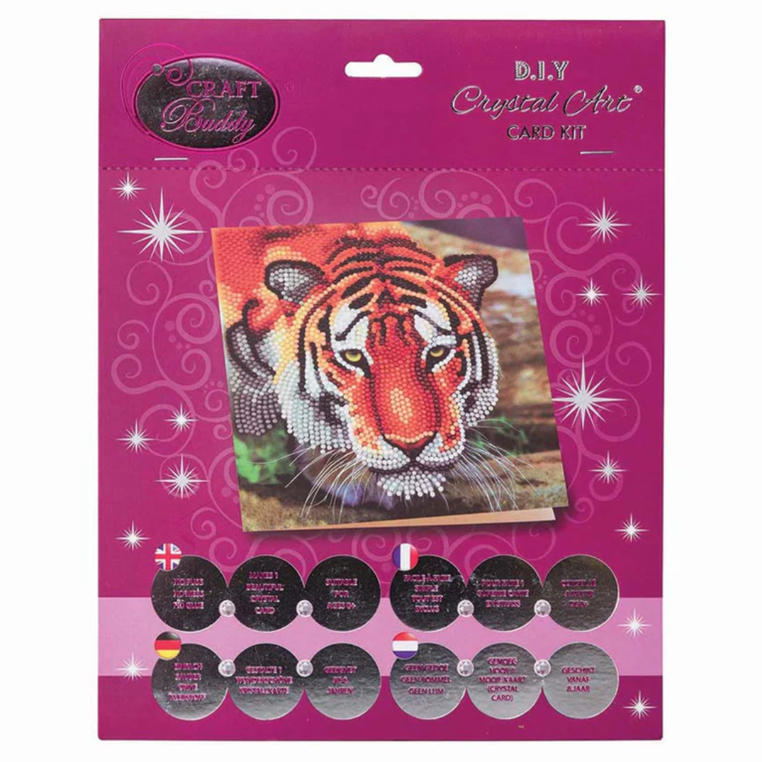 Crystal Art Card Kit - Tiger