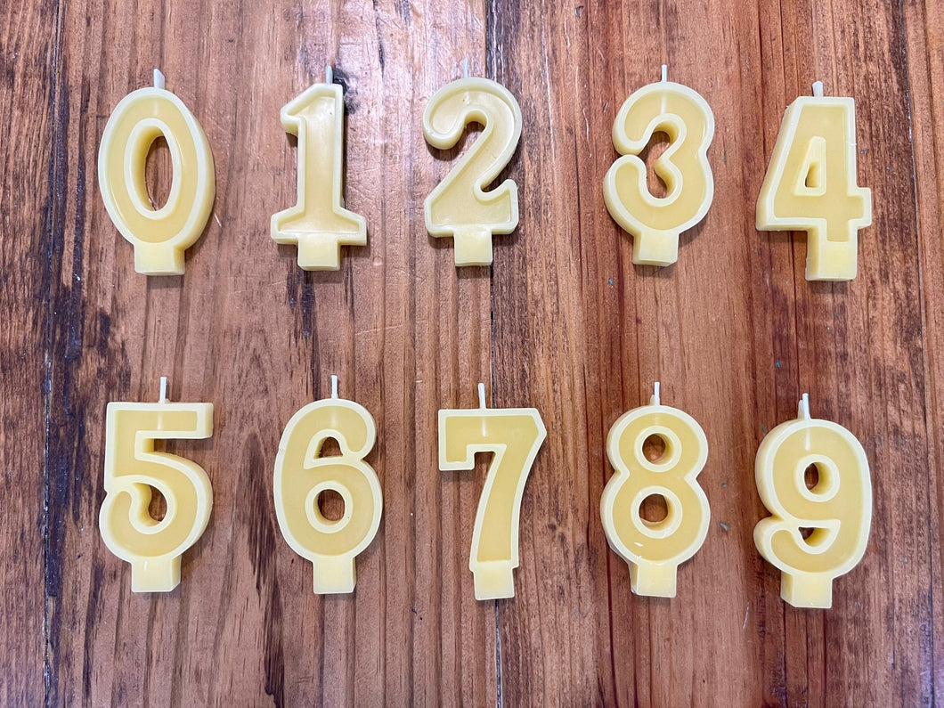 Beeswax Number Birthday Candles