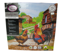 Load image into Gallery viewer, Crystal Art 12&quot; Canvas Kit-Farmyard Chickens
